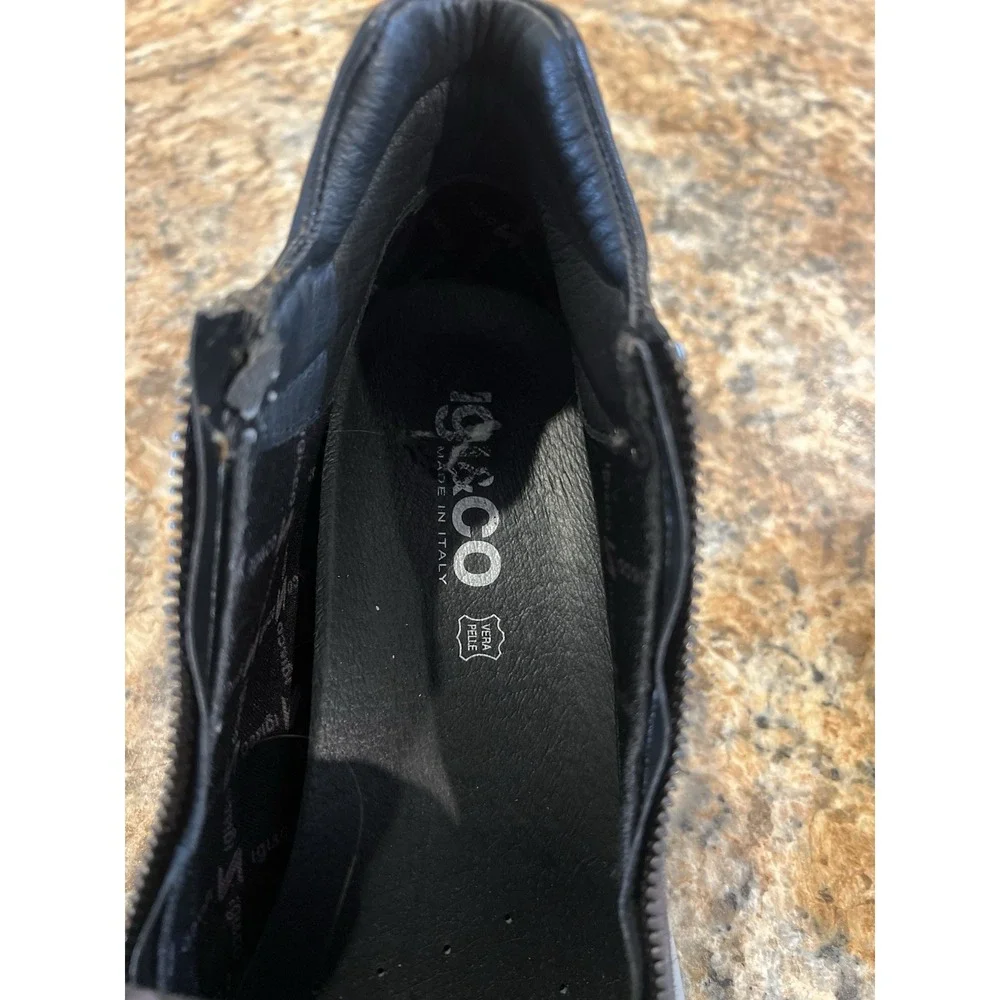 Igi&Co Womens Hidden Wedge Sneakers Gray Suede Side Zip Size 41‎ EU / 10-10.5 US